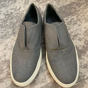 Vince “Nelson” Slip-on Grey Denim Sneakers